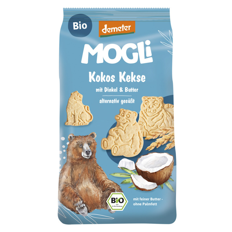 ECO Biscuiti cu cocos ursuleti, Mogli, 125g GE