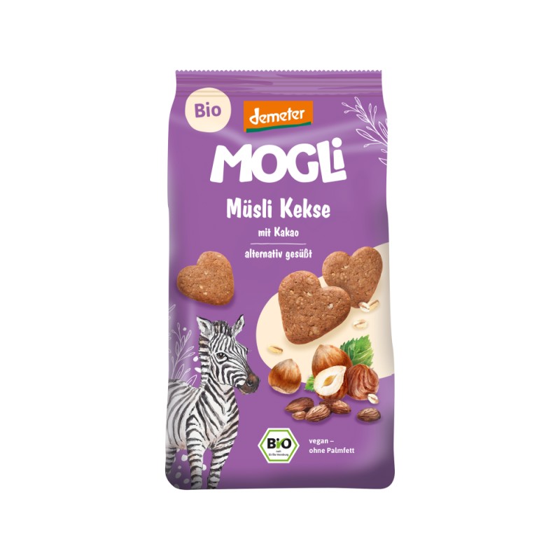 ECO Biscuiti muesli cu cacao si alune de padure, Mogli, 125g