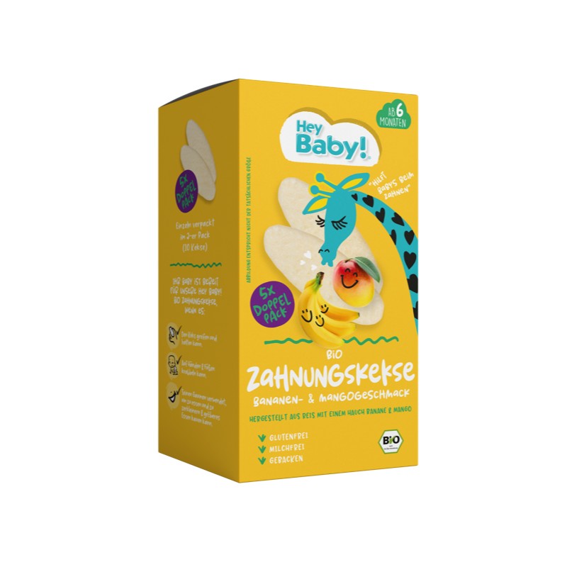ECO Biscuiti pentru copii pentru dentitie, cu banane, 21g GE
