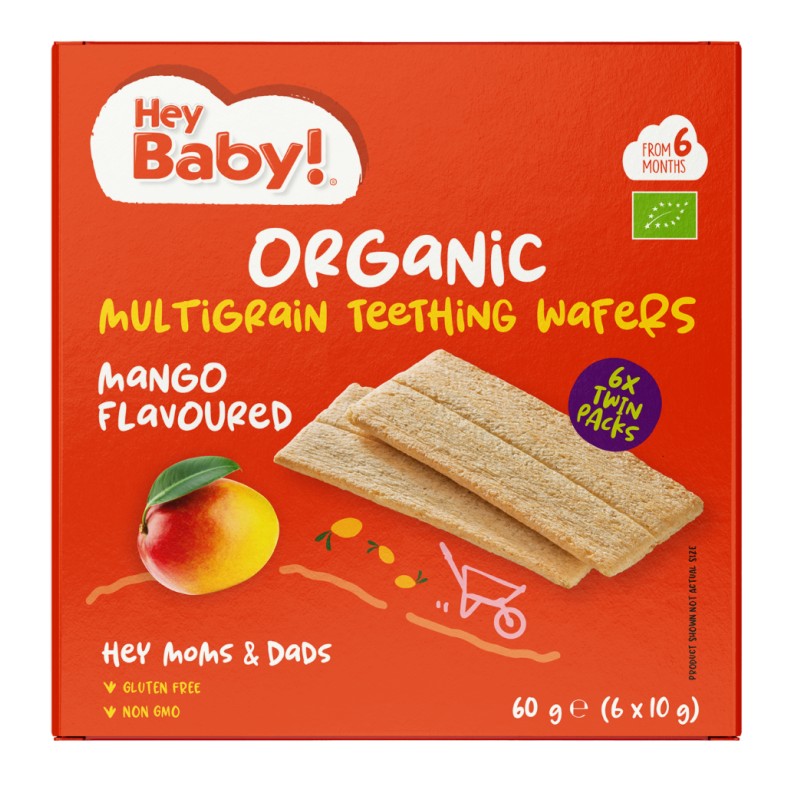 ECO Crackers pentru dentitie, cu mango, 60g (6 x 10g)  