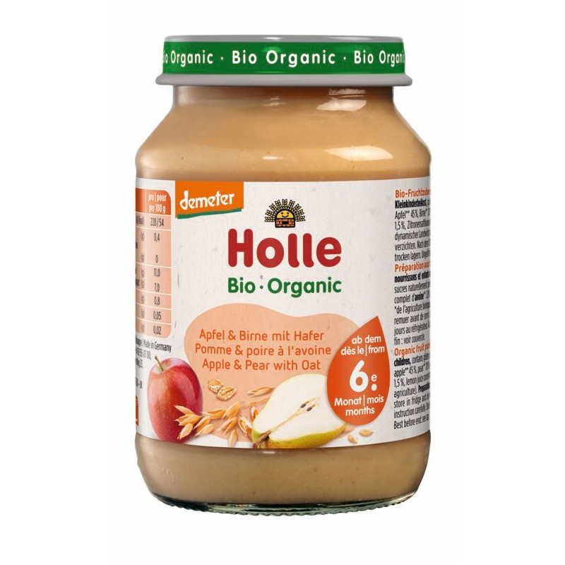 ECO Piure de mere si pere cu ovaz 190g