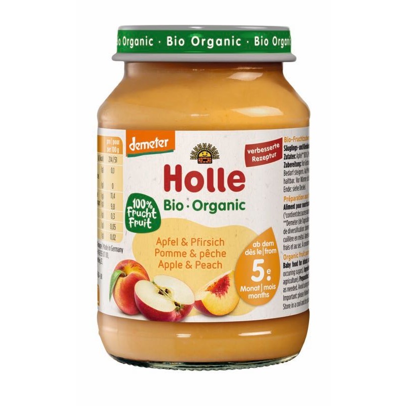 ECO Piure de mere si piersici 190g