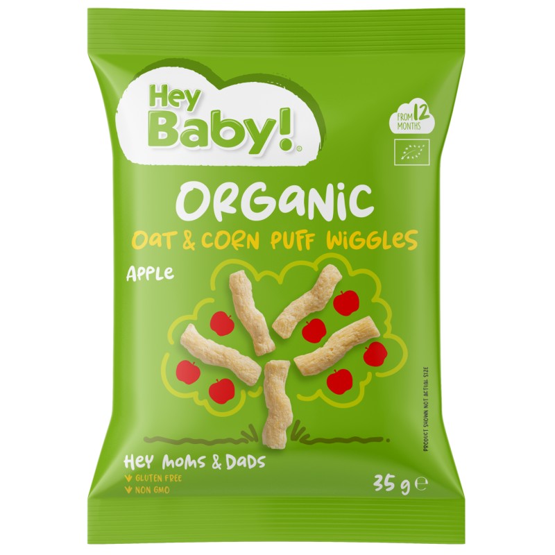 ECO Pufuleti din ovaz cu porumb, cu aroma de mere, 35g