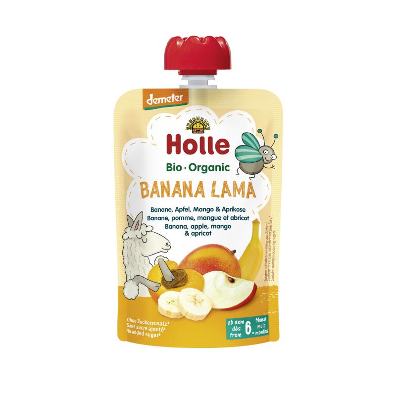 ECO Banana Lama - Piure de banane, mere, mango si caise 100g