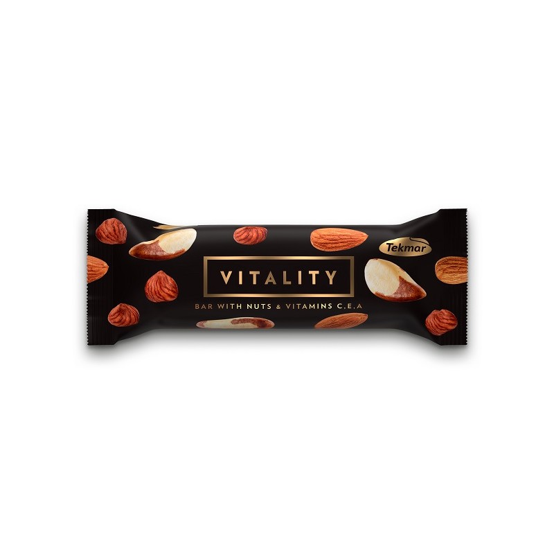 Vitality Baton cu mix de nuci in invelis de ciocolata 50g