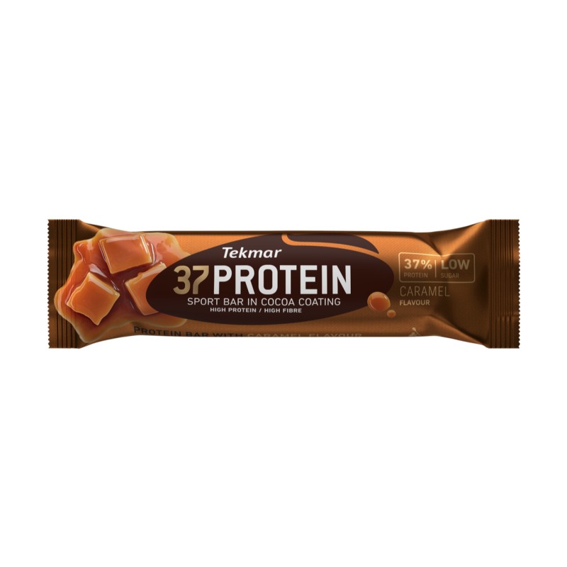 Baton cu caramel 37% proteine, 45g