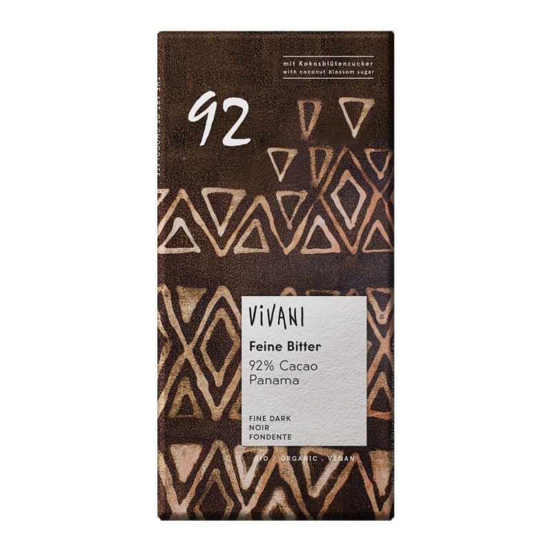 ECO Ciocolata neagra, Panama 92% cacao, 80g