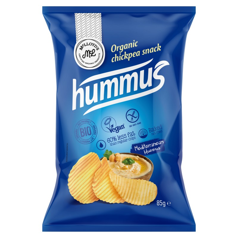 ECO Chipsuri coapte cu gust de hummus si condimente mediteraneene 85g