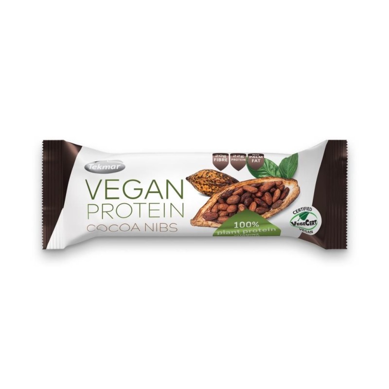 Baton proteic vegan cu bucati de cacao 40g